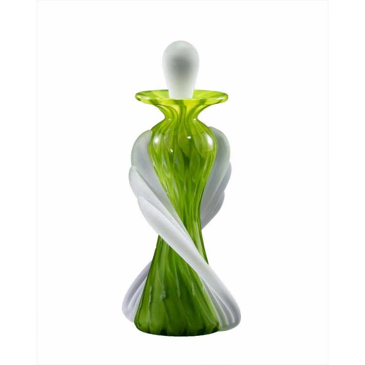 Green Elegant Twist Perfume Bottle - 6" × 2" × 2"