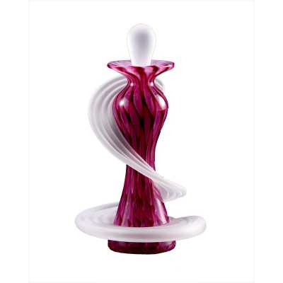 Flamenco Style Glass Fragrance Bottle - 6" Cube Form