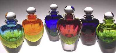 Compact Round Perfume Glass - 4" × 2.5"