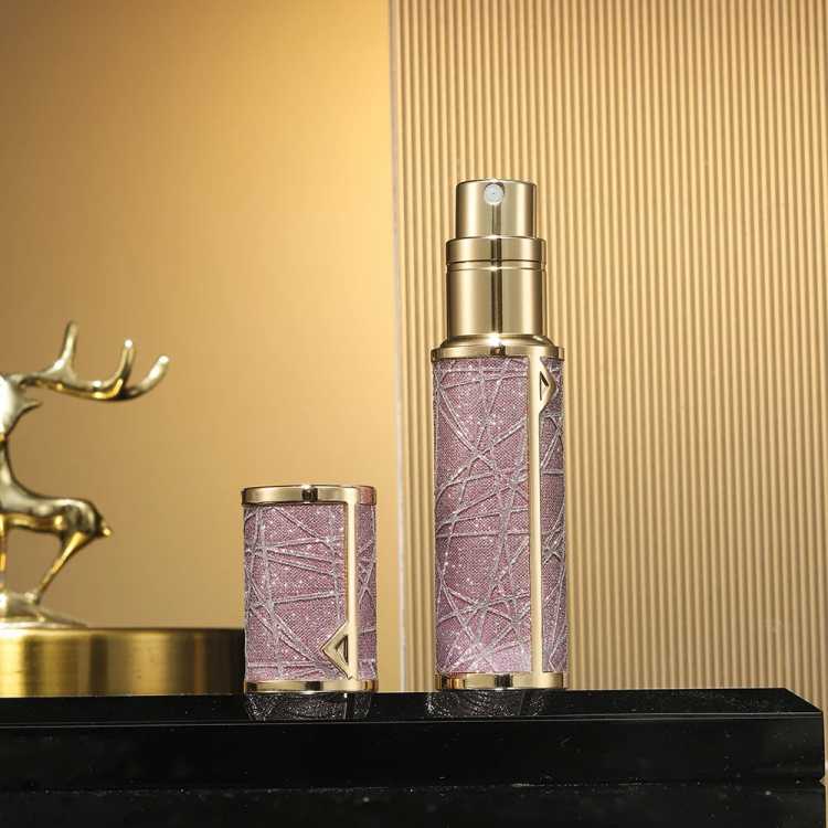 5ml Leather Perfume Atomizer Portable Liquid Cosmetics Containers Traveling Mini Perfume Refillable Bottles Empty Spray