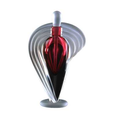 Single Spiral Design Perfume Bottle - 5" × 3" × 2"