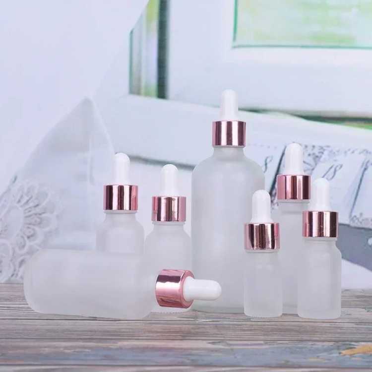 14/28 PCS  30ml Rose-Golden frosted Dropper Bottle Empty Cosmetic Packaging Container Essential Oil Bottles  Pipette Empty Bott