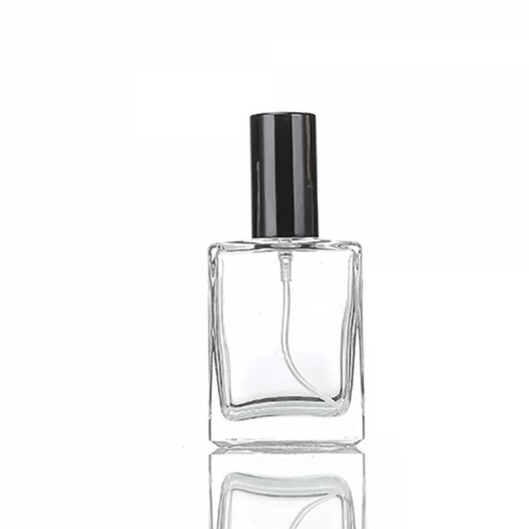 5PCS 10PCS 15ml 30ml 50ml Clear Mini Sample Refillable Perfume Spray Glass Atomizer Bottle With Black Golden Silver Lid
