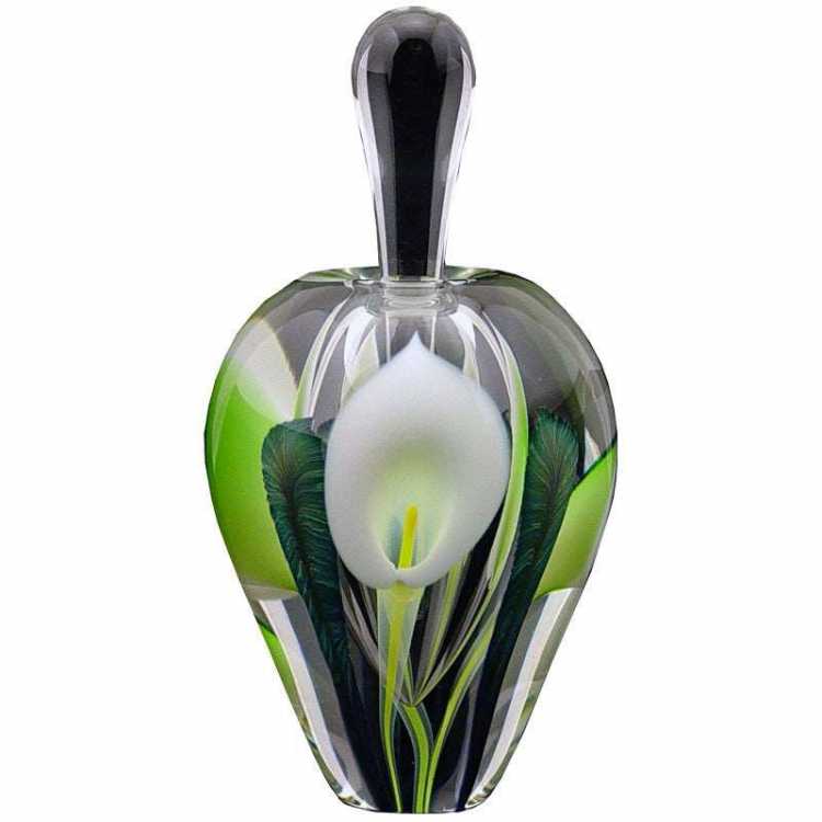 Calla Shape Elegant Glass Perfume Bottle - 5.5"H × 3"D