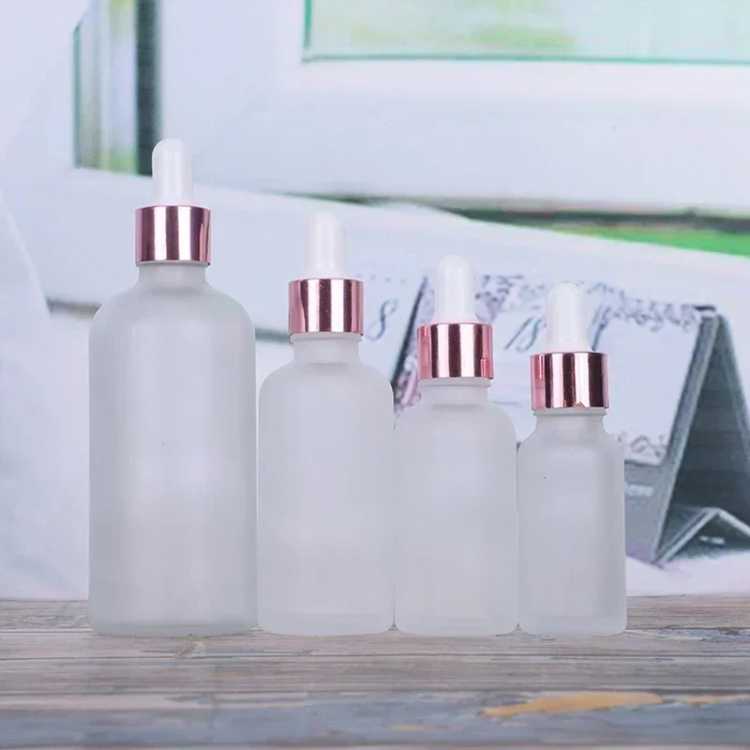 14/28 PCS  30ml Rose-Golden frosted Dropper Bottle Empty Cosmetic Packaging Container Essential Oil Bottles  Pipette Empty Bott