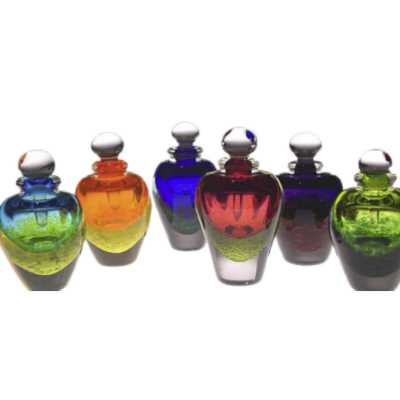 Compact Round Perfume Glass - 4" × 2.5"