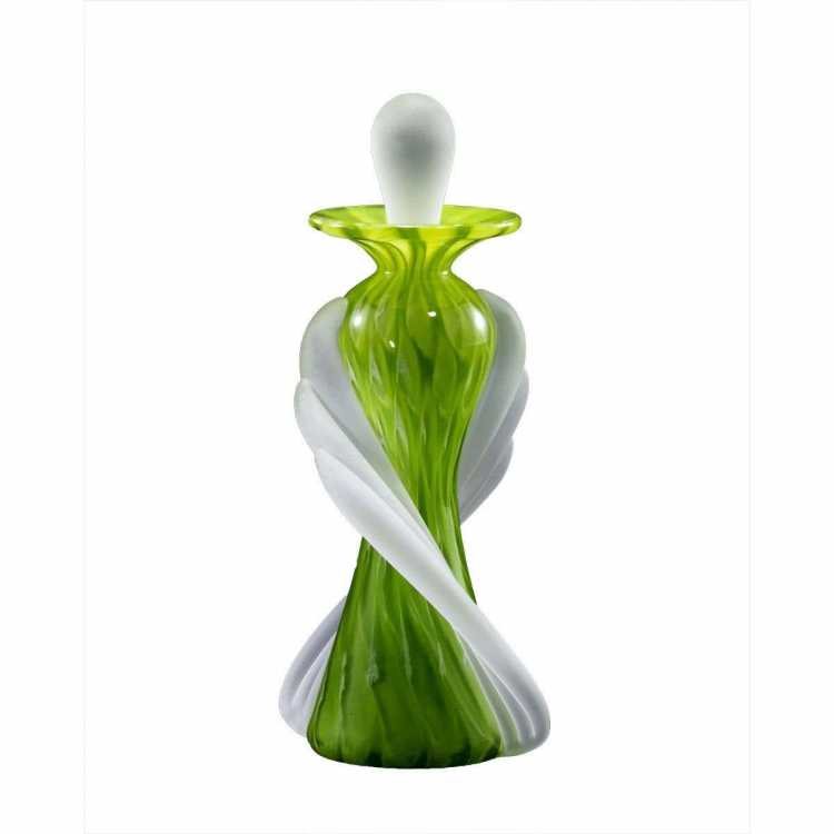Green Elegant Twist Perfume Bottle - 6" × 2" × 2"