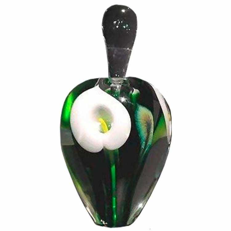 White Lily Calla Inspired Perfume Bottle - 5.5"H × 3"D
