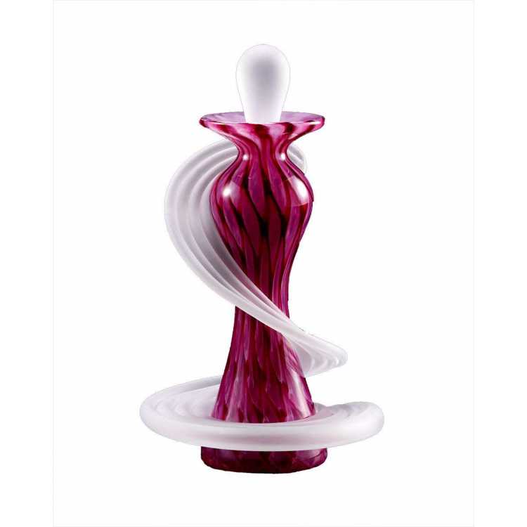Flamenco Style Glass Fragrance Bottle - 6" Cube Form