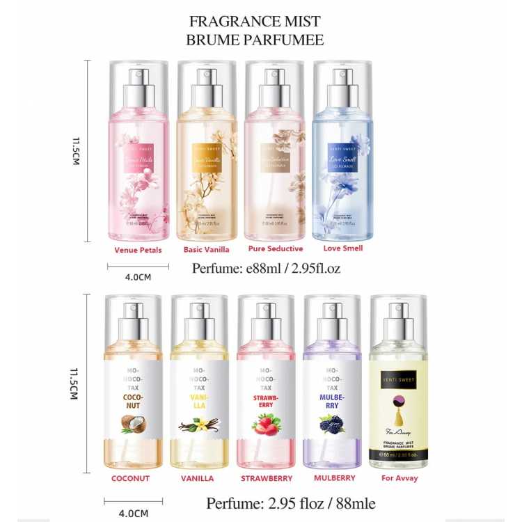88ML Flower Fruit Perfume Vanilla Fragrance Women Date Scent Long-Lasting Good Girl Parfume Body Spray Floral Mist Air Freshener